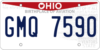 OH license plate GMQ7590