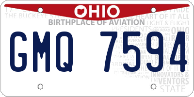 OH license plate GMQ7594