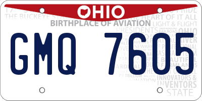 OH license plate GMQ7605