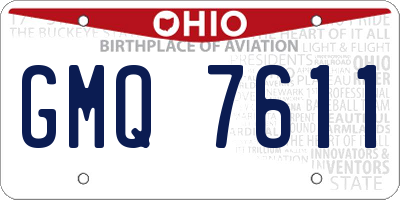 OH license plate GMQ7611