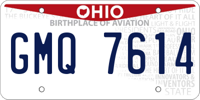 OH license plate GMQ7614