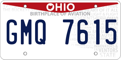 OH license plate GMQ7615