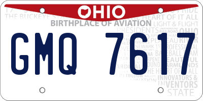 OH license plate GMQ7617