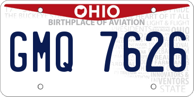 OH license plate GMQ7626