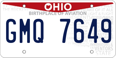 OH license plate GMQ7649