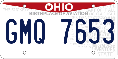 OH license plate GMQ7653