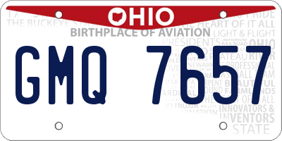 OH license plate GMQ7657