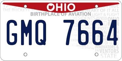 OH license plate GMQ7664