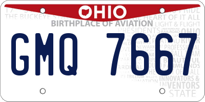 OH license plate GMQ7667