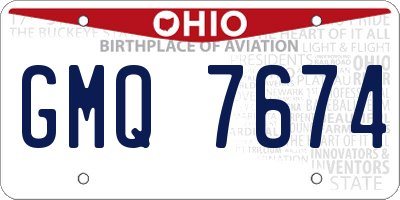 OH license plate GMQ7674
