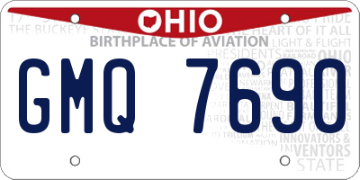 OH license plate GMQ7690