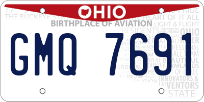 OH license plate GMQ7691