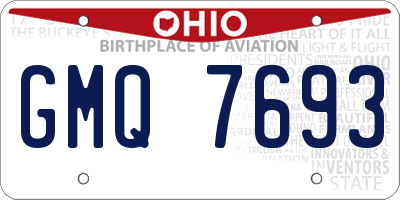 OH license plate GMQ7693