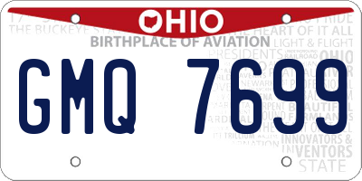 OH license plate GMQ7699