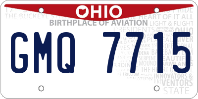 OH license plate GMQ7715