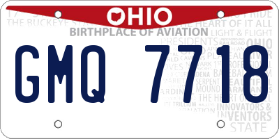 OH license plate GMQ7718
