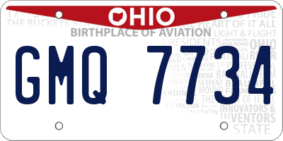 OH license plate GMQ7734