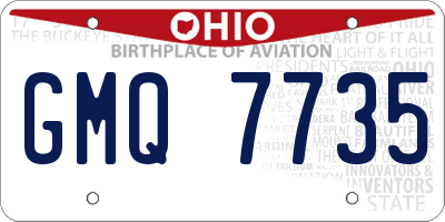 OH license plate GMQ7735