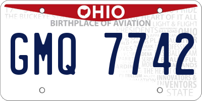 OH license plate GMQ7742