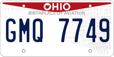OH license plate GMQ7749