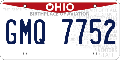 OH license plate GMQ7752