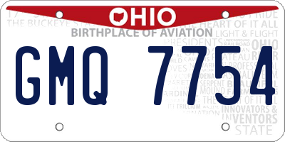 OH license plate GMQ7754