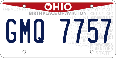 OH license plate GMQ7757