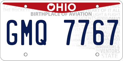 OH license plate GMQ7767