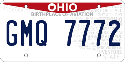 OH license plate GMQ7772