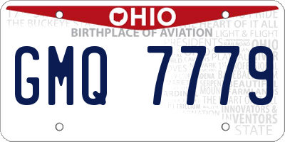 OH license plate GMQ7779