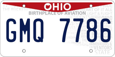 OH license plate GMQ7786