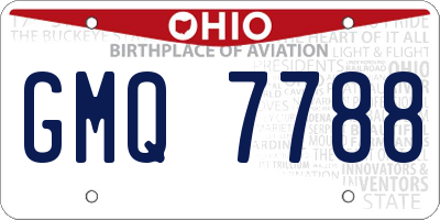 OH license plate GMQ7788