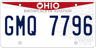 OH license plate GMQ7796