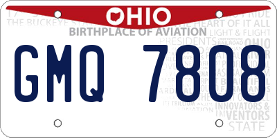 OH license plate GMQ7808
