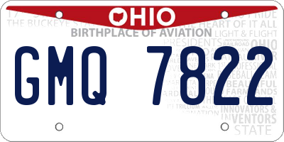 OH license plate GMQ7822