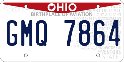 OH license plate GMQ7864