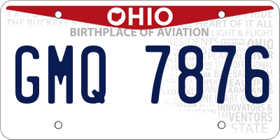 OH license plate GMQ7876