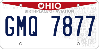 OH license plate GMQ7877