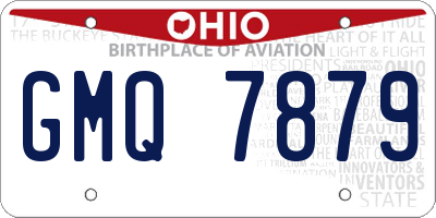 OH license plate GMQ7879