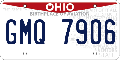 OH license plate GMQ7906