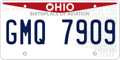 OH license plate GMQ7909