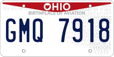 OH license plate GMQ7918