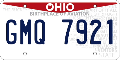 OH license plate GMQ7921