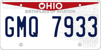 OH license plate GMQ7933