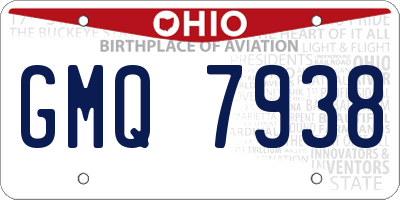 OH license plate GMQ7938