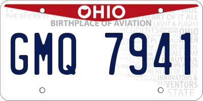 OH license plate GMQ7941