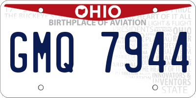 OH license plate GMQ7944
