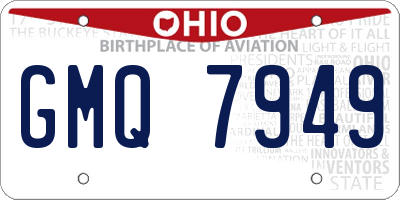 OH license plate GMQ7949