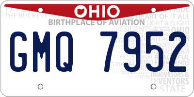OH license plate GMQ7952
