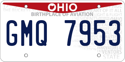 OH license plate GMQ7953